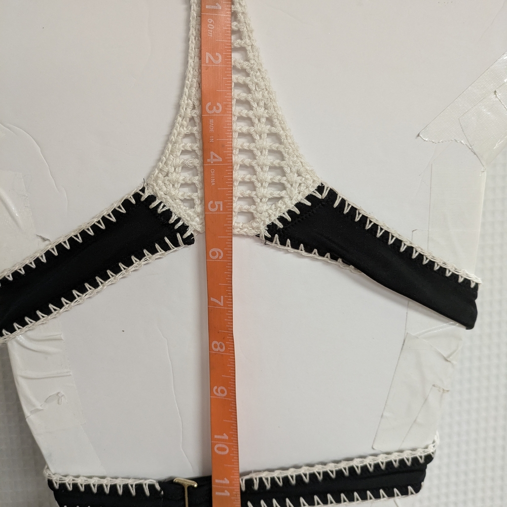 Minimalist Black and Cream Bikini Swimwear - Picture 4 of 12